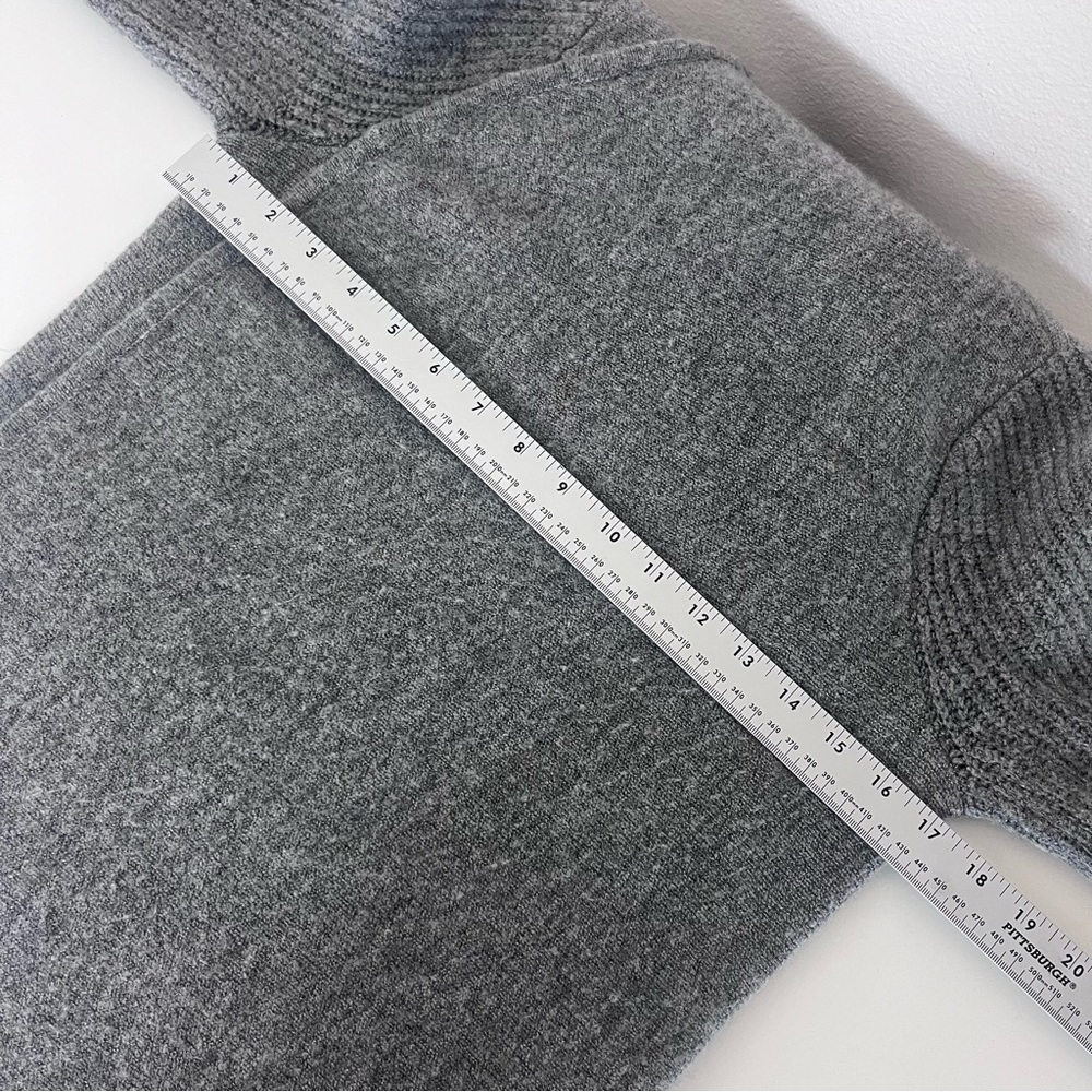 Abercrombie and Fitch Sweater Womens Medium Cardigan Open Front Knit Grey White - Picture 6 of 10